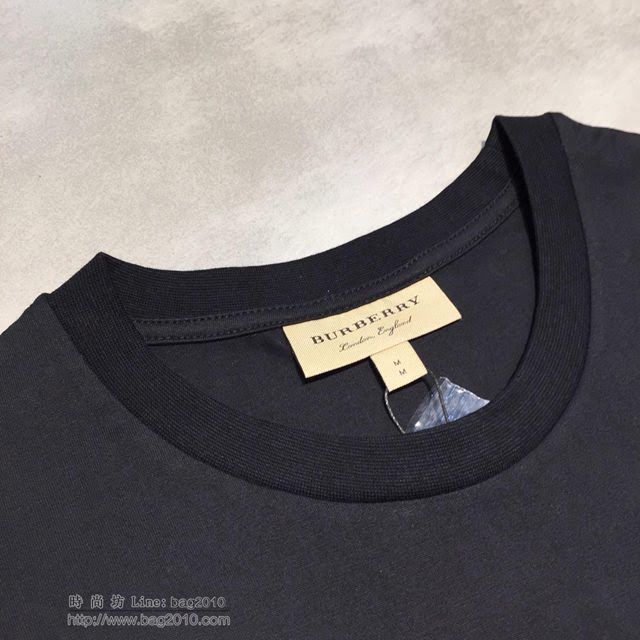 Burberry短袖 19春夏新款 巴寶莉黑色T恤   tzy1740